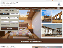 Tablet Screenshot of hotelcasaazcona.com